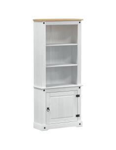Credenza Bianco 74 x 38 x 170 cm Pino massello 2