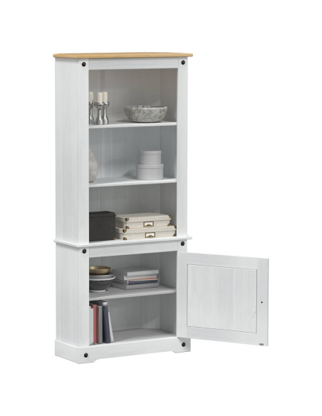 Credenza Bianco 74 x 38 x 170 cm Pino massello