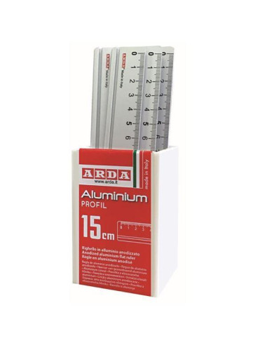CF15 RIGHELLI ALLUMINIO BARATT.15CM