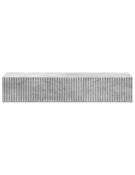 Tavolino da Parete Laterale Grigio Cemento 87,5 x 34,5 x 17 cm