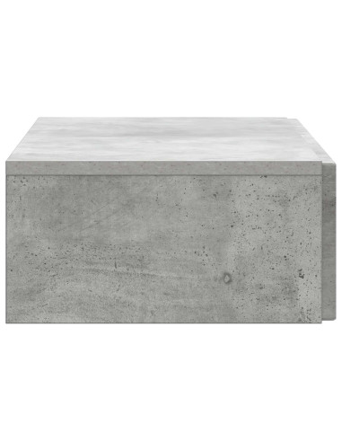 Tavolino da Parete Laterale Grigio Cemento 87,5 x 34,5 x 17 cm