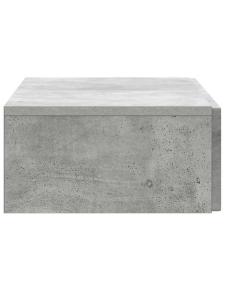 Tavolino da Parete Laterale Grigio Cemento 87,5 x 34,5 x 17 cm