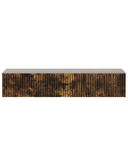 Tavolino da Parete Laterale Rovere Fumo 87,5 x 34,5 x 17 cm