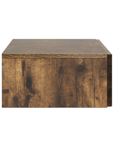 Tavolino da Parete Laterale Rovere Fumo 87,5 x 34,5 x 17 cm