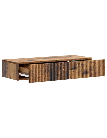 Tavolino da Parete Laterale Legno antico 87,5 x 34,5 x 17 cm