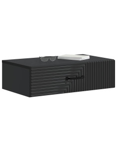 Tavolino da Parete Laterale Nero 59 x 34,5 x 17 cm 2