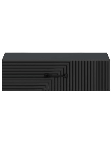 Tavolino da Parete Laterale Nero 59 x 34,5 x 17 cm