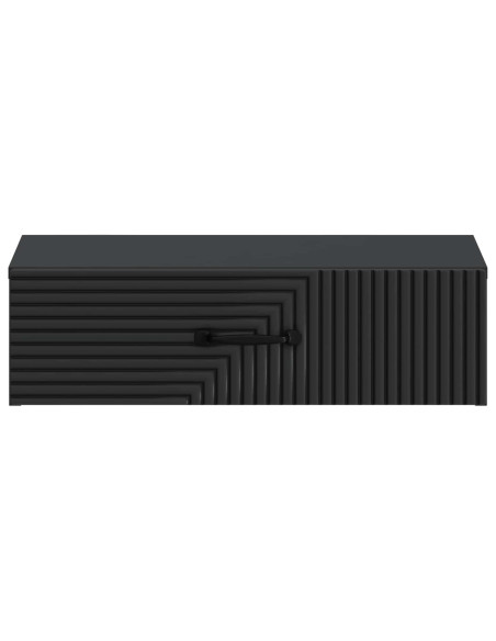 Tavolino da Parete Laterale Nero 59 x 34,5 x 17 cm