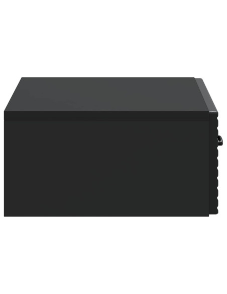 Tavolino da Parete Laterale Nero 59 x 34,5 x 17 cm