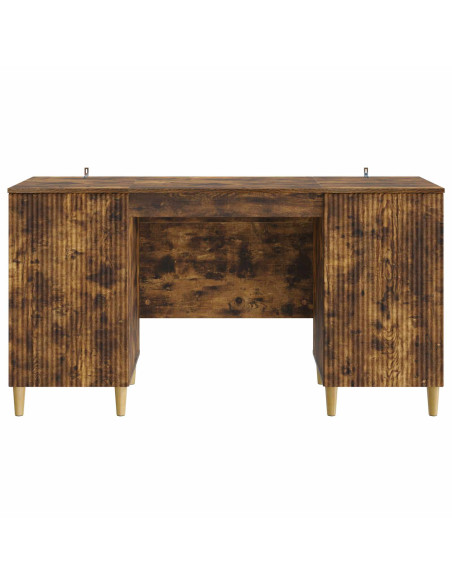 Scrivania Rovere Fumo 142,5 x 50 x 75 cm Legno ingegnerizzato