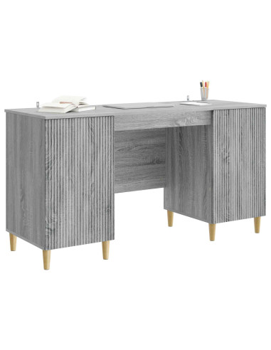 Scrivania Grigio Sonoma 142,5 x 50 x 75 cm Legno ingegnerizzato