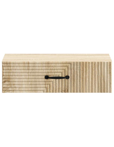 Tavolino da Parete Laterale Rovere Sonoma 59 x 34,5 x 17 cm