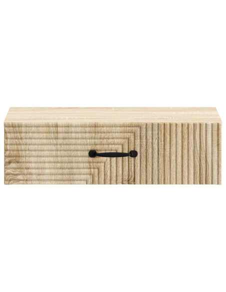 Tavolino da Parete Laterale Rovere Sonoma 59 x 34,5 x 17 cm