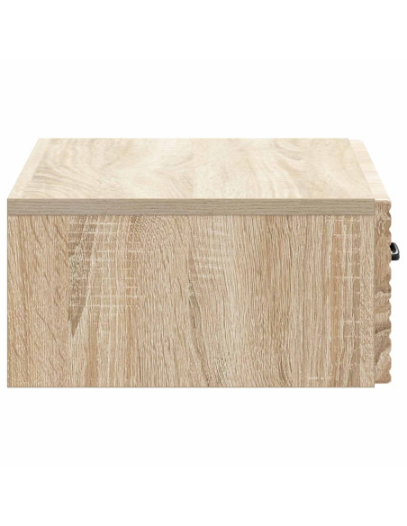 Tavolino da Parete Laterale Rovere Sonoma 59 x 34,5 x 17 cm