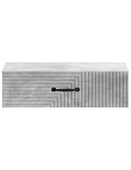 Tavolino da Parete Laterale Grigio Cemento 59 x 34,5 x 17 cm