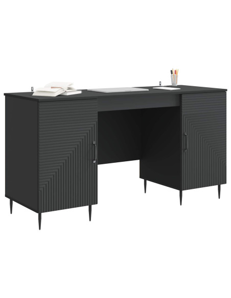 Scrivania Nero 142,5 x 50 x 75 cm Legno ingegnerizzato