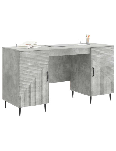Scrivania con lo scaffale Grigio Cemento 142,5 x 50 x 75 cm