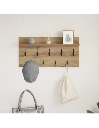 Appendiabiti a muro Rovere artigianale 80 x 40 x 12 cm