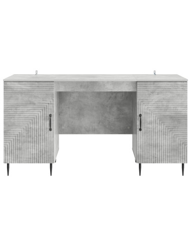 Scrivania con lo scaffale Grigio Cemento 142,5 x 50 x 75 cm