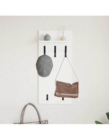 Appendiabiti a muro Bianco 40 x 10 x 90 cm Legno multistrato