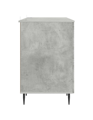 Scrivania con lo scaffale Grigio Cemento 142,5 x 50 x 75 cm