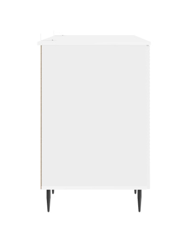 Scrivania Bianco Lucido 142,5 x 50 x 75 cm Legno ingegnerizzato