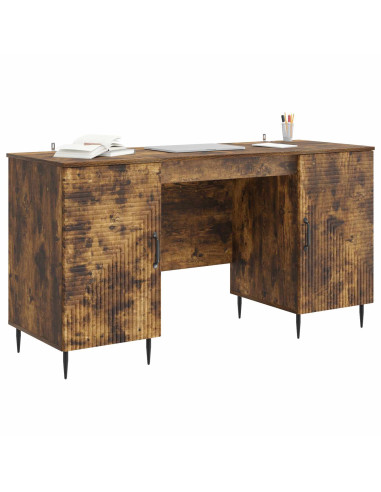 Scrivania Rovere Fumo 142,5 x 50 x 75 cm Legno ingegnerizzato