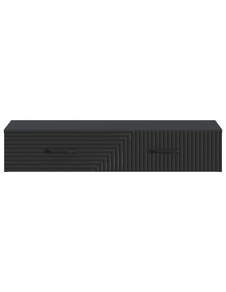 Tavolino da Parete Laterale Nero 87,5 x 34,5 x 17 cm