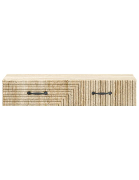 Tavolino da Parete Laterale Rovere Sonoma 87,5 x 34,5 x 17 cm