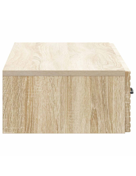 Tavolino da Parete Laterale Rovere Sonoma 87,5 x 34,5 x 17 cm
