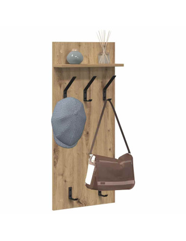 Appendiabiti a muro Rovere artigianale 40 x 10 x 90 cm