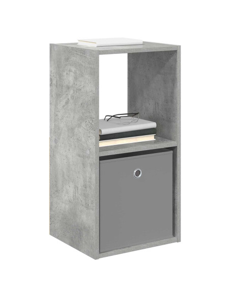 Comodino con cassetto 2 pcs Grigio cemento 35 x 32 x 68,5 cm
