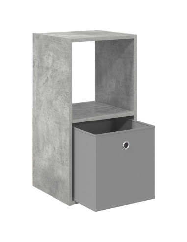 Comodino con cassetto 2 pcs Grigio cemento 35 x 32 x 68,5 cm