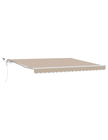 Tenda Retrattile Beige 400 × 350 cm Poliestere e Metallo