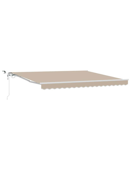 Tenda Retrattile Beige 400 × 350 cm Poliestere e Metallo