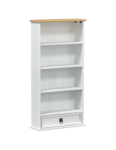 Mobile per CD Bianco 52 x 17.5 x 103 cm Pino massello 2