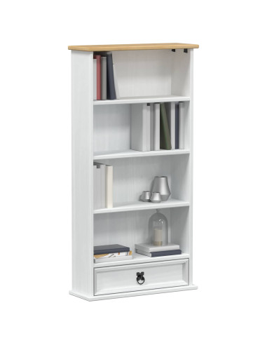 Mobile per CD Bianco 52 x 17.5 x 103 cm Pino massello