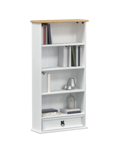 Mobile per CD Bianco 52 x 17.5 x 103 cm Pino massello
