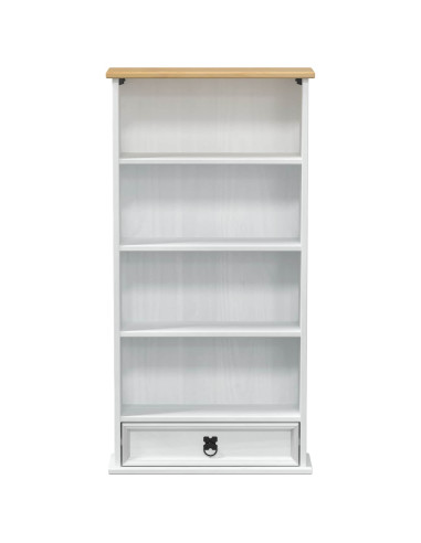 Mobile per CD Bianco 52 x 17.5 x 103 cm Pino massello