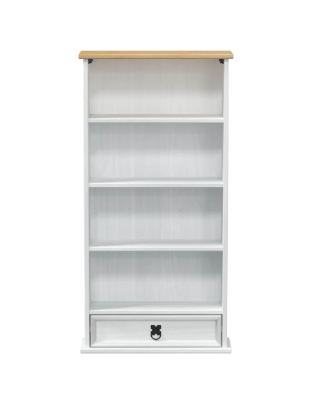 Mobile per CD Bianco 52 x 17.5 x 103 cm Pino massello