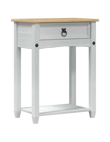 Tavolo Consolle Bianco 55 x 35 x 73 cm Pino massello
