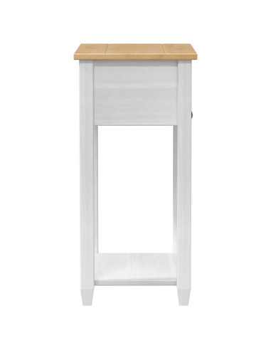 Tavolo Consolle Bianco 55 x 35 x 73 cm Pino massello