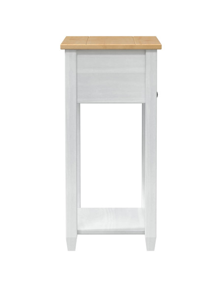 Tavolo Consolle Bianco 55 x 35 x 73 cm Pino massello