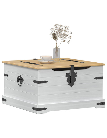 storage box Bianco 78 x 78 x 45 cm Pino massello