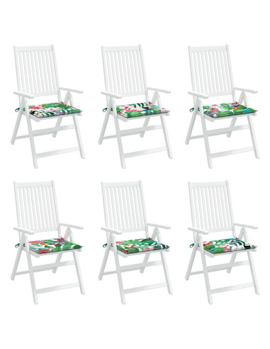 Cuscini per sedie 6 pcs Multicolore 50 x 50 x 4 cm