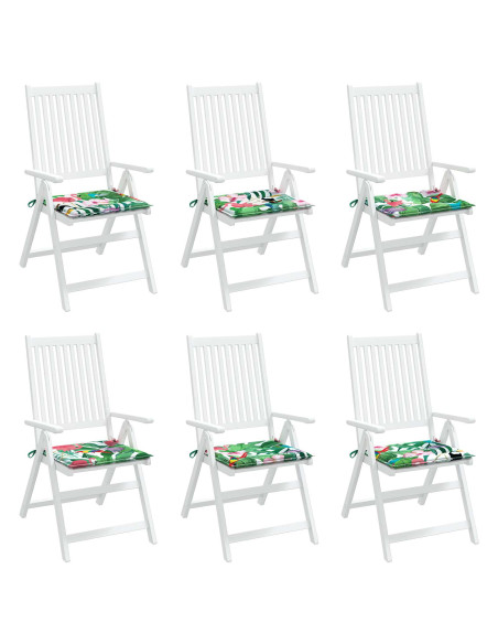 Cuscini per sedie 6 pcs Multicolore 50 x 50 x 4 cm