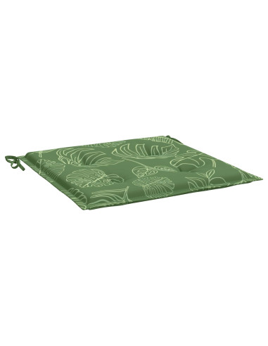 Cuscini per sedie 4 pcs Verde e Bianco 50 x 50 x 4 cm