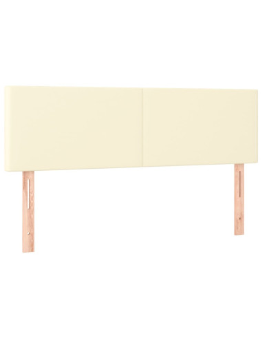 Giroletto a Molle con Materasso Crema 140x190 cm in Similpelle
