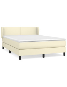 Giroletto a Molle con Materasso Crema 140x200 cm in Similpelle 2