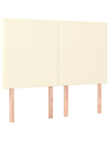 Giroletto a Molle con Materasso Crema 140x190 cm in Similpelle